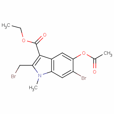 5-乙酰氧基-6-溴-2-(溴甲基)-1-甲基-1H-吲哚-3-羧酸乙酯